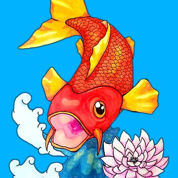 Artwork thumbnail, Koi and Lotus by ArtOfFlynn
