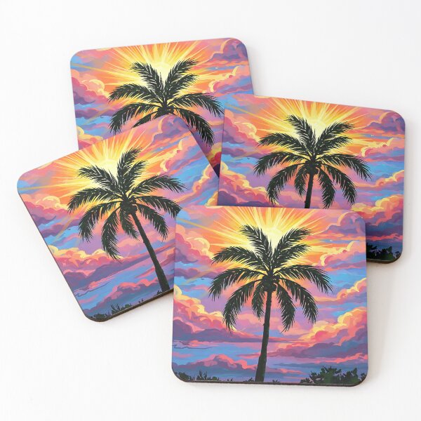 Item preview, Chromatic Palm Tree Sunset designed and sold by Frog Level Treasures.