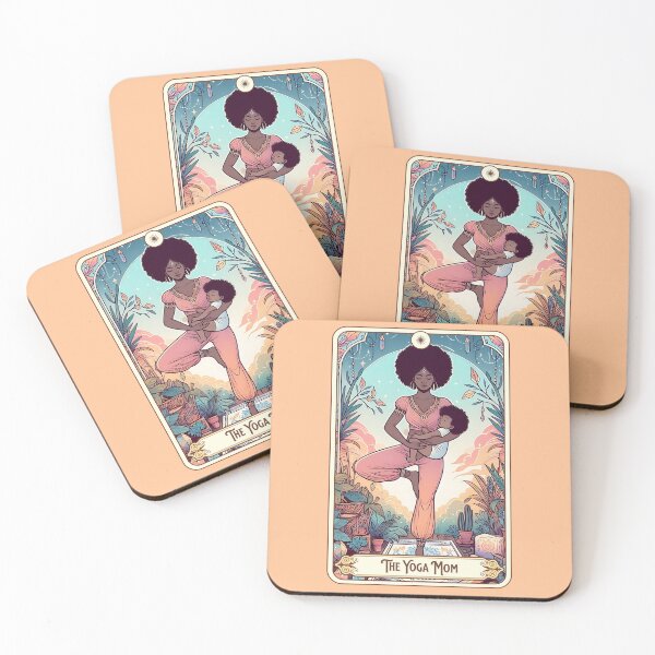 Item preview, Witchy Yoga Mom Tarot Card Gift for Tarot Reader, Black Moms, Yogini, Ioga, Woo Woo, Boho Mama Gift for Mothers Day designed and sold by matchakpop.