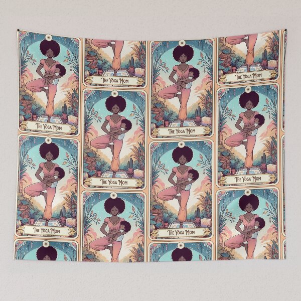 Item preview, Witchy Yoga Mom Tarot Card Gift for Tarot Reader, Black Moms, Yogini, Ioga, Woo Woo, Boho Mama Gift for Mothers Day designed and sold by matchakpop.