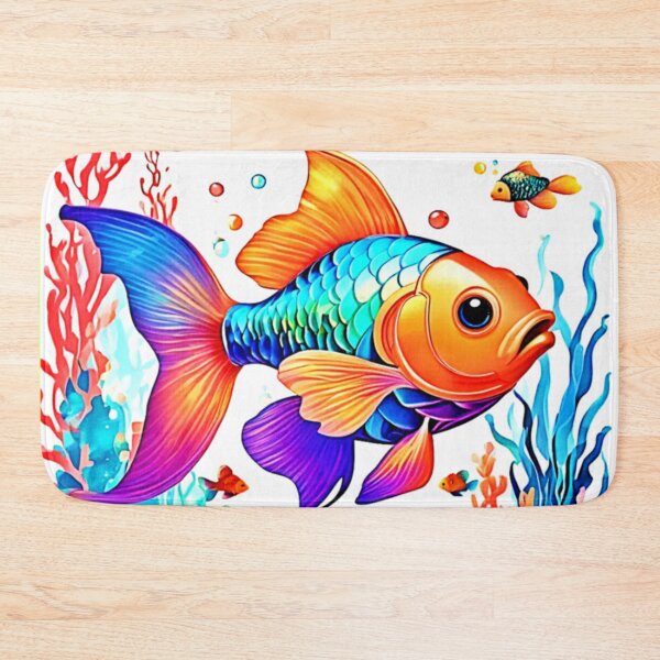 Item preview, Fantasy Fish Scene Design designed and sold by Health And Fitness Posts e-Store.