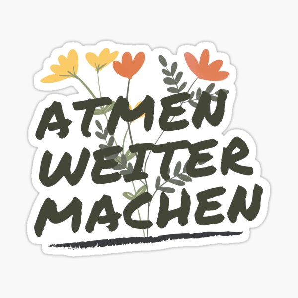 Artikel-Vorschau von „Atmen Weiter Machen“ – inspirierende deutsche Zitat-Einkaufstasche, designt und verkauft von bmuafiazahid.