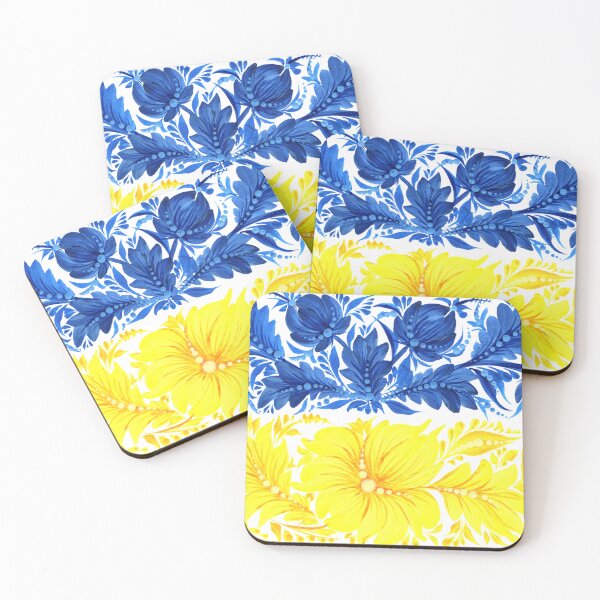 Item preview, Ukrainian flag, Petrykivka art,  Ukrainian flag flowers   designed and sold by Sunflower-7.