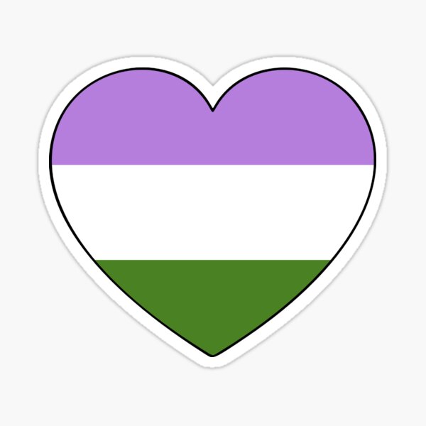 Artikel-Vorschau von Genderqueer Herz, designt und verkauft von PrideVibesOnly.