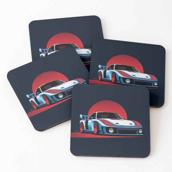 Item preview, Martini Porsche 935 Slant Nose Classic Race Car Illustration designed and sold by blackdogshop.