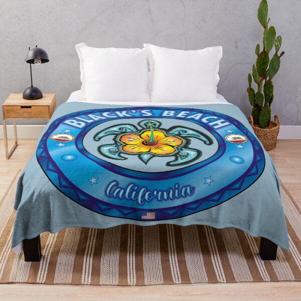 Item preview, Black's Beach San Diego California sea turtle hibiscus designed and sold by studioss76.