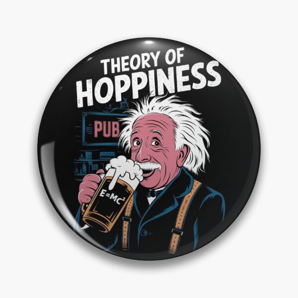 Item preview, albert einstein theory of hoppiness (e=mc2 < beer) designed and sold by martin max.