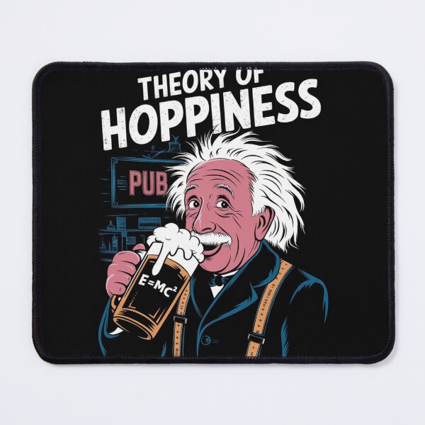 Item preview, albert einstein theory of hoppiness (e=mc2 < beer) designed and sold by martin max.