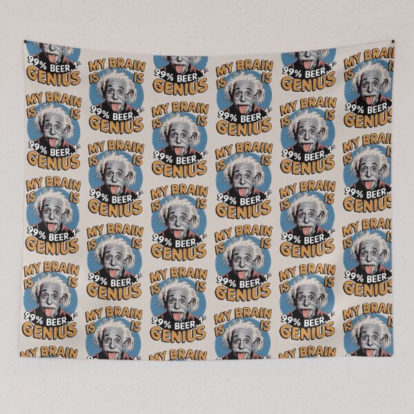 Item preview, albert einstein - my brain is 99% beer 1% genius designed and sold by martin max.