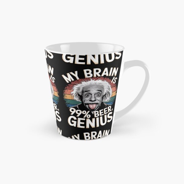 Item preview, albert einstein - my brain is 99% beer 1% genius retro vintage designed and sold by martin max.