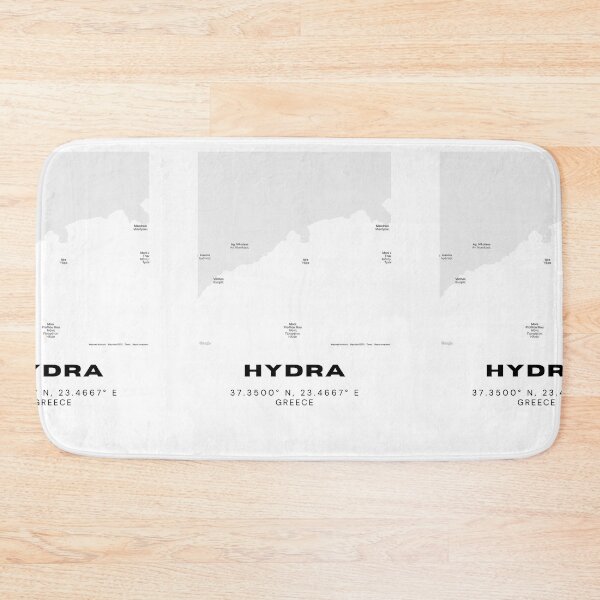Item preview, Minimalist Black & White Hydra, Greece City Map designed and sold by RM-Journey.