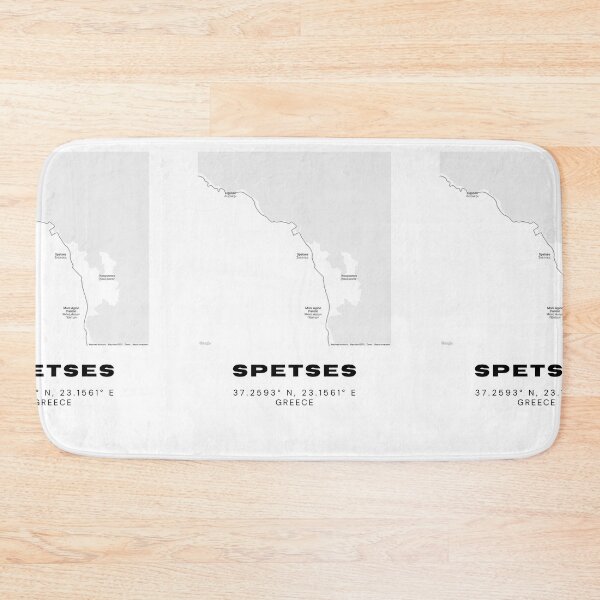 Item preview, Minimalist Black & White Spetses, Greece City Map designed and sold by RM-Journey.