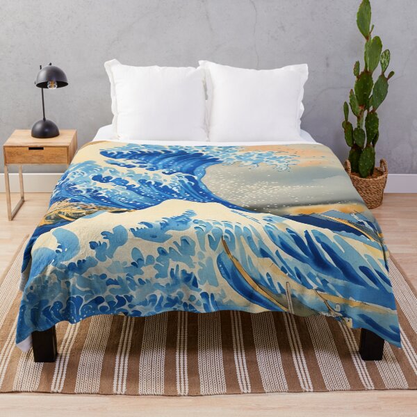 Item preview, Japanese Wave Illustration – Watercolor Homage to Hokusai designed and sold by BubuAndDuduShop.