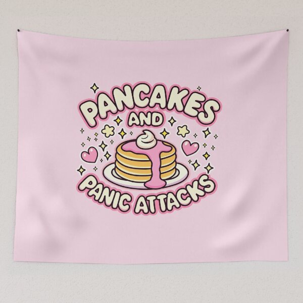 Item preview, Pancakes and Panic Attacks cute mental health kawaii designed and sold by LambieLand.