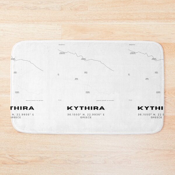 Item preview, Minimalist Black & White Kythira, Greece City Map designed and sold by RM-Journey.