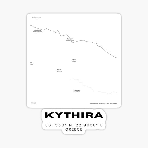 Item preview, Minimalist Black & White Kythira, Greece City Map designed and sold by RM-Journey.