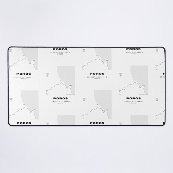 Item preview, Minimalist Black & White Poros, Greece City Map designed and sold by RM-Journey.