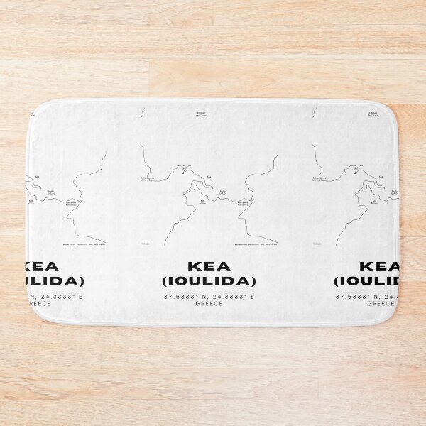 Item preview, Minimalist Black & White Kea (Ioulida), Greece City Map designed and sold by RM-Journey.