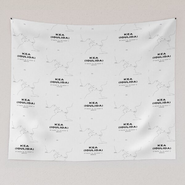 Item preview, Minimalist Black & White Kea (Ioulida), Greece City Map designed and sold by RM-Journey.
