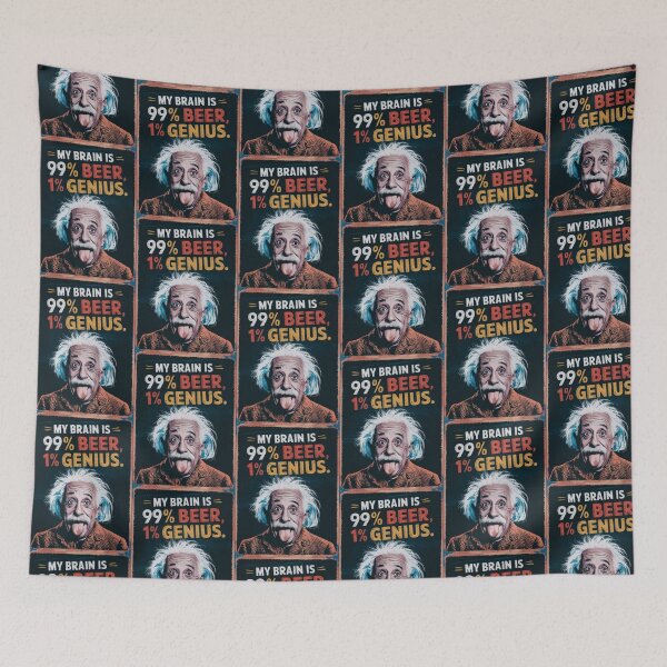 Item preview, albert einstein My Brain is 99% Beer, 1% Genius designed and sold by martin max.