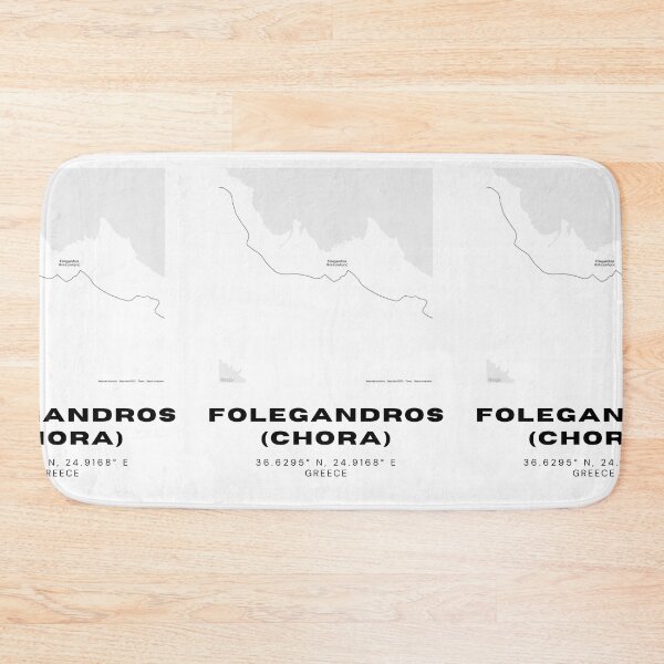 Item preview, Minimalist Black & White Folegandros (Chora), Greece City Map designed and sold by RM-Journey.