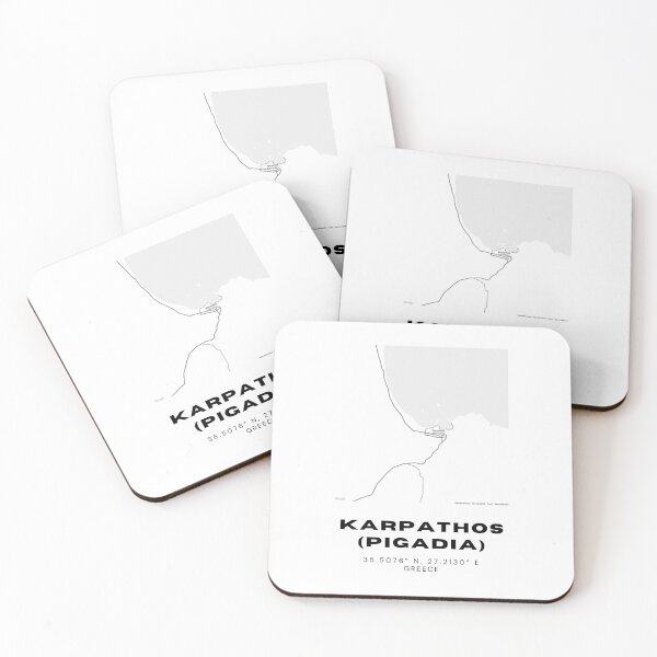 Item preview, Minimalist Black & White Karpathos (Pigadia), Greece City Map designed and sold by RM-Journey.