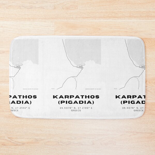 Item preview, Minimalist Black & White Karpathos (Pigadia), Greece City Map designed and sold by RM-Journey.