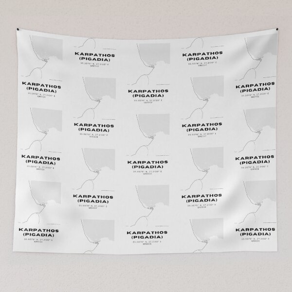 Item preview, Minimalist Black & White Karpathos (Pigadia), Greece City Map designed and sold by RM-Journey.
