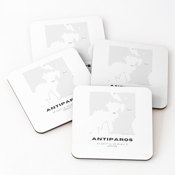 Item preview, Minimalist Black & White Antiparos, Greece City Map designed and sold by RM-Journey.