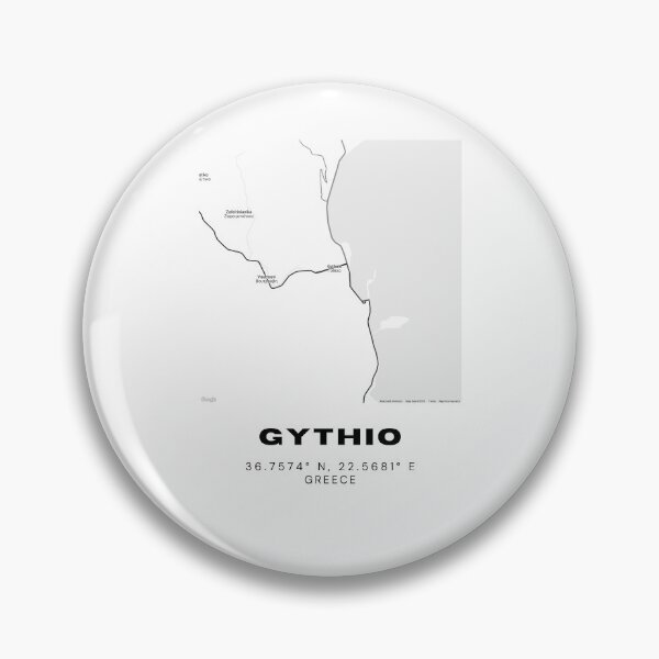 Item preview, Minimalist Black & White Gythio, Greece City Map designed and sold by RM-Journey.