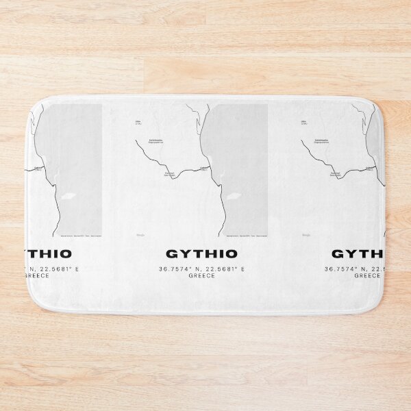 Item preview, Minimalist Black & White Gythio, Greece City Map designed and sold by RM-Journey.