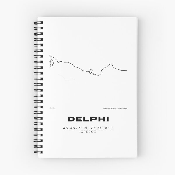 Item preview, Minimalist Black & White Delphi, Greece City Map designed and sold by RM-Journey.