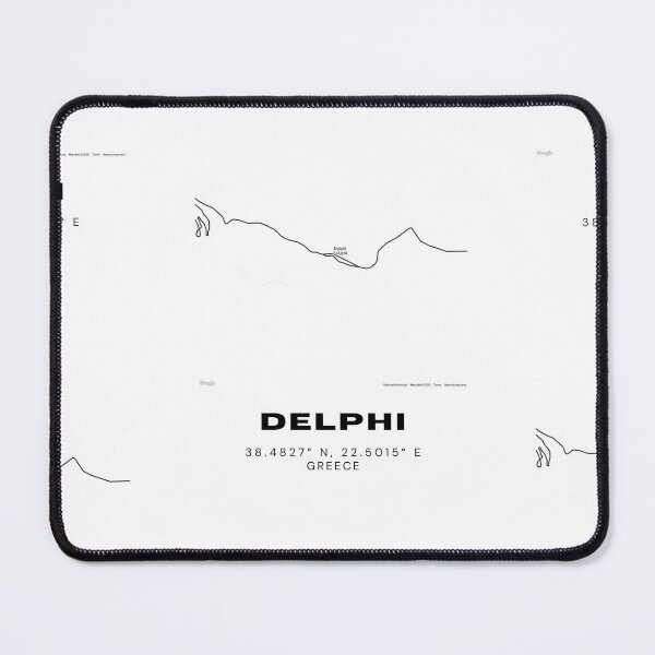 Item preview, Minimalist Black & White Delphi, Greece City Map designed and sold by RM-Journey.