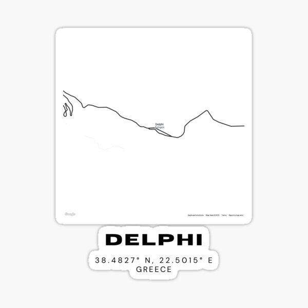 Item preview, Minimalist Black & White Delphi, Greece City Map designed and sold by RM-Journey.