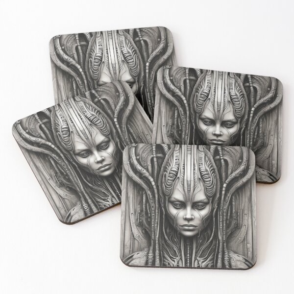 Item preview, Dark Sci-Fi Horror - Bio-Mechanical Witch Queen - Gothic  designed and sold by CattlettArt.
