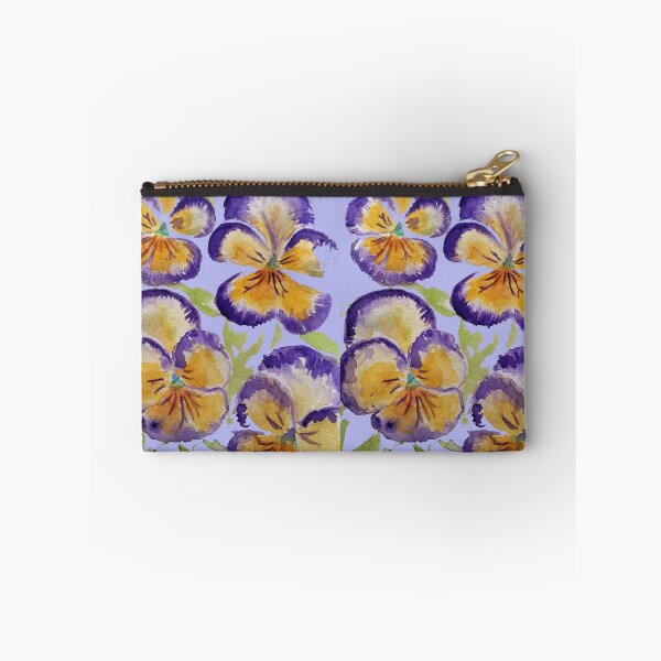 Artikelvorschau, Viola Aquarell Lila Blumenmuster auf Lavendel Lila entworfen und verkauft von Sarah Rajkotwala.