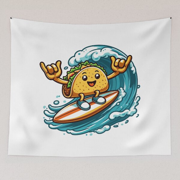 Item preview, Hang Loose Surfing Tacos - Relaxing Surf Vibes designed and sold by H Jonas.