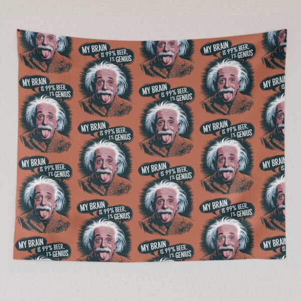 Item preview, albert einstein My Brain is 99% Beer, 1% Genius designed and sold by martin max.