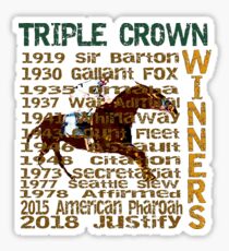 Triple Crown Winners 2018 Justify Sticker