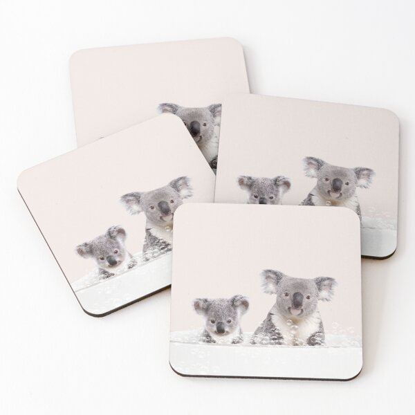 Item preview, Baby Koala in Bathtub, Pink Print, Koala Bathing, Animals in Bathtub Art by Synplus designed and sold by synplus.