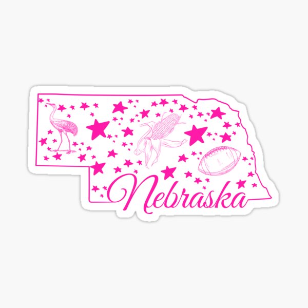 Item preview, Nebraska - Pink Design with Stars designed and sold by AngelicAdornments.