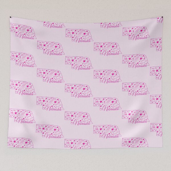 Item preview, Nebraska - Pink Design with Stars designed and sold by AngelicAdornments.