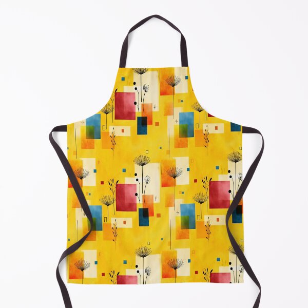 Item preview, Bold Retro Floral – Abstract Mid-Century on Vibrant Yellow designed and sold by Moisky Patterns.
