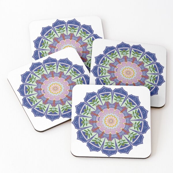 Item preview, Colorful Trippy Plant Mandala  designed and sold by mari-the-mari.