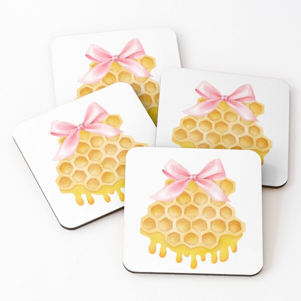 Item preview, Honeycomb with Pink Bow – Coquette Cottagecore Watercolor Aesthetic designed and sold by DivinePassion.
