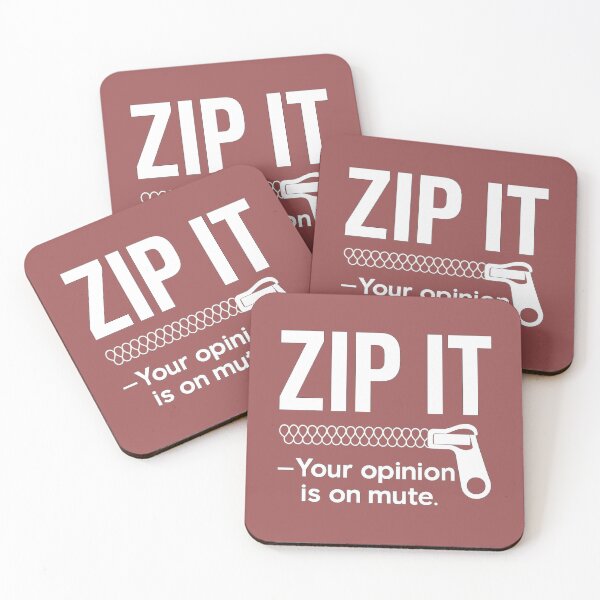 Item preview, ZIP IT — Sarcastic Funny Quote Tee designed and sold by Uduppukadai.