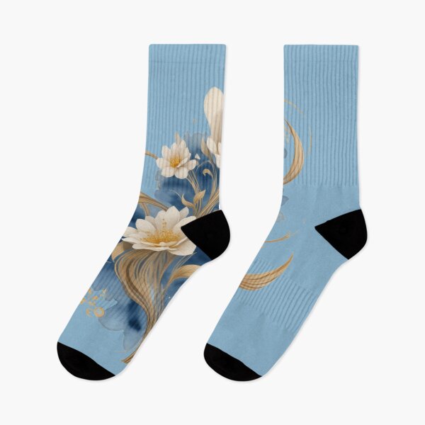 Item preview, Midnight Bloom – Elegant Watercolor Floral with Golden Swirls designed and sold by CharmingGarden.