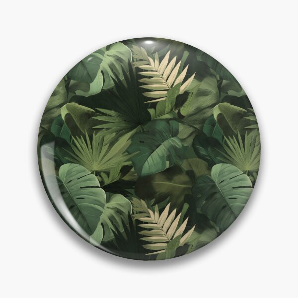 Item preview, Tropical Large Leave Deep Green Foliage Botanical Pattern designed and sold by GnosisCollage.
