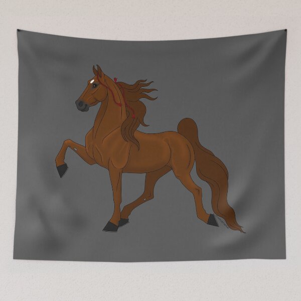 Item preview, Cartoon Chestnut American Saddlebred Horse designed and sold by DappledMoon.