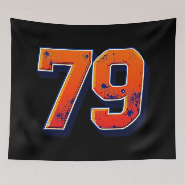 Item preview, Bold Retro Number 79 Graphic designed and sold by SteadyRolling.